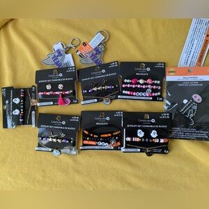 7 Sets/Halloween Beaded Necklaces/Bracelets/2 Keychains/1 pendant Set w/earrings